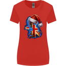 Christmas Great Britain UK Union Jack Xmas Flag Womens Wider Cut T-Shirt Red