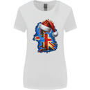 Christmas Great Britain UK Union Jack Xmas Flag Womens Wider Cut T-Shirt White