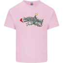 Christmas Great White Shark Xmas Kids T-Shirt Childrens Light Pink