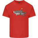 Christmas Great White Shark Xmas Kids T-Shirt Childrens Red