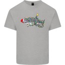 Christmas Great White Shark Xmas Kids T-Shirt Childrens Sports Grey