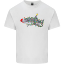 Christmas Great White Shark Xmas Mens Cotton T-Shirt Tee Top White