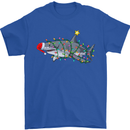 Christmas Great White Shark Xmas Mens T-Shirt 100% Cotton Royal Blue