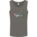 Christmas Great White Shark Xmas Mens Vest Tank Top Charcoal