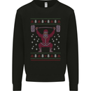Christmas Gym Weightlifting Xmas Bodybuilding Mens Sweatshirt Jumper Black