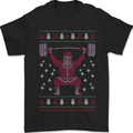 Christmas Gym Weightlifting Xmas Bodybuilding Mens T-Shirt 100% Cotton Black