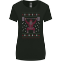 Christmas Gym Weightlifting Xmas Bodybuilding Womens Wider Cut T-Shirt Black