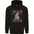 Christmas HIppo Xmas Hippopotamus Childrens Kids Hoodie Black