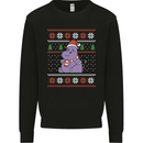 Christmas HIppo Xmas Hippopotamus Kids Sweatshirt Jumper Black
