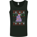 Christmas HIppo Xmas Hippopotamus Mens Vest Tank Top Black