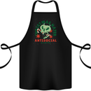 Christmas Hater Bah Humbug Antisocial Xmas Cotton Apron 100% Organic Black