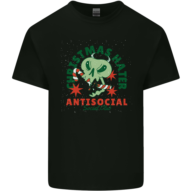Christmas Hater Bah Humbug Antisocial Xmas Kids T-Shirt Childrens Black