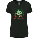 Christmas Hater Bah Humbug Antisocial Xmas Womens Wider Cut T-Shirt Black