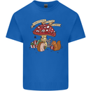 Christmas Hedgehog Toadstool Mouse Mens Cotton T-Shirt Tee Top Royal Blue