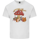 Christmas Hedgehog Toadstool Mouse Mens Cotton T-Shirt Tee Top White