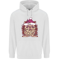 Christmas Hedgehog Wearing an Xmas Hat Childrens Kids Hoodie White