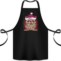 Christmas Hedgehog Wearing an Xmas Hat Cotton Apron 100% Organic Black