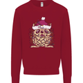 Christmas Hedgehog Wearing an Xmas Hat Kids Sweatshirt Jumper Red