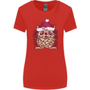 Christmas Hedgehog Wearing an Xmas Hat Womens Wider Cut T-Shirt Red