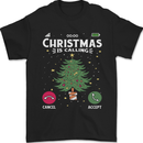Christmas Is Calling Funny Xmas Phone Mens T-Shirt 100% Cotton Black