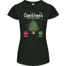 Christmas Is Calling Funny Xmas Phone Womens Petite Cut T-Shirt Black