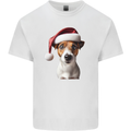 Christmas Jack Russell Dog Wearing an Xmas Hat Kids T-Shirt Childrens White