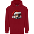 Christmas Jack Russell Wearing an Xmas Hat Dog Childrens Kids Hoodie Red