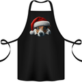 Christmas Jack Russell Wearing an Xmas Hat Dog Cotton Apron 100% Organic Black