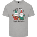 Christmas Legal Gnomes Funny Law Solicitor Mens Cotton T-Shirt Tee Top Sports Grey