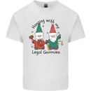 Christmas Legal Gnomes Funny Law Solicitor Mens Cotton T-Shirt Tee Top White