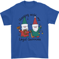Christmas Legal Gnomes Funny Law Solicitor Mens T-Shirt 100% Cotton Royal Blue