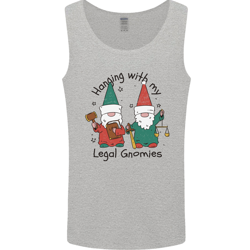 Christmas Legal Gnomes Funny Law Solicitor Mens Vest Tank Top Sports Grey