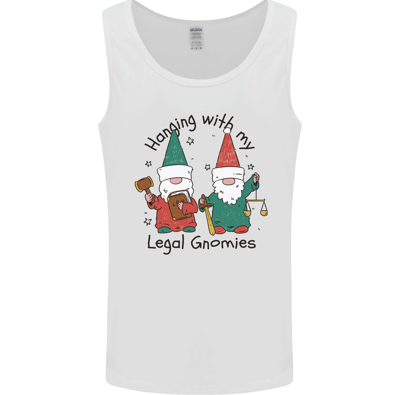 Christmas Legal Gnomes Funny Law Solicitor Mens Vest Tank Top White