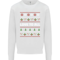 Christmas Love to All Xmas Peace Hippy Kids Sweatshirt Jumper White