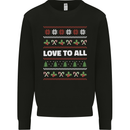 Christmas Love to All Xmas Peace Hippy Mens Sweatshirt Jumper Black