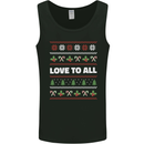 Christmas Love to All Xmas Peace Hippy Mens Vest Tank Top Black