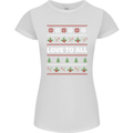 Christmas Love to All Xmas Peace Hippy Womens Petite Cut T-Shirt White