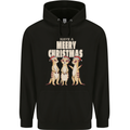 Christmas Meercats Wearing Xmas Hats Childrens Kids Hoodie Black
