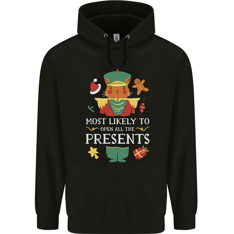 Christmas Nutcracker Presents Funny Xmas Childrens Kids Hoodie Black