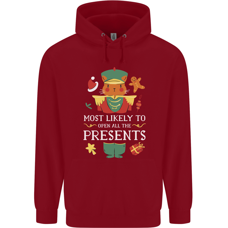 Christmas Nutcracker Presents Funny Xmas Childrens Kids Hoodie Red