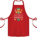 Christmas Nutcracker Presents Funny Xmas Cotton Apron 100% Organic Red