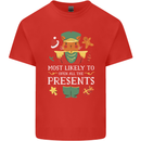 Christmas Nutcracker Presents Funny Xmas Mens Cotton T-Shirt Tee Top Red