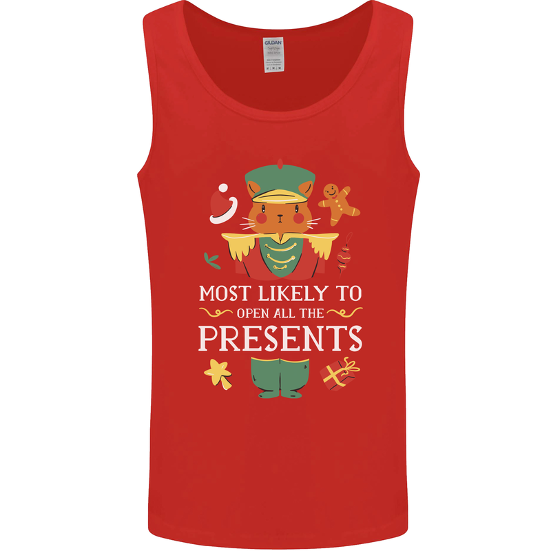 Christmas Nutcracker Presents Funny Xmas Mens Vest Tank Top Red