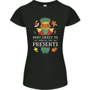 Christmas Nutcracker Presents Funny Xmas Womens Petite Cut T-Shirt Black