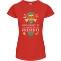 Christmas Nutcracker Presents Funny Xmas Womens Petite Cut T-Shirt Red