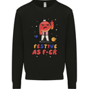 Christmas Offensive Bauble Bah Humbug Finger Flip Mens Sweatshirt Jumper Black