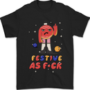 Christmas Offensive Bauble Bah Humbug Finger Flip Mens T-Shirt 100% Cotton Black