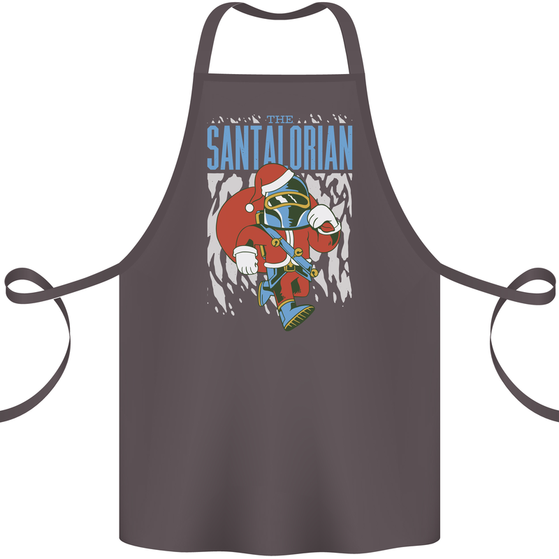 Christmas Parody Santalorian Funny Xmas Cotton Apron 100% Organic Dark Grey