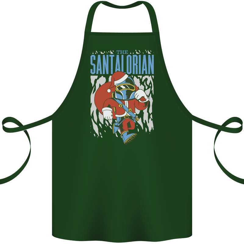 Christmas Parody Santalorian Funny Xmas Cotton Apron 100% Organic Forest Green