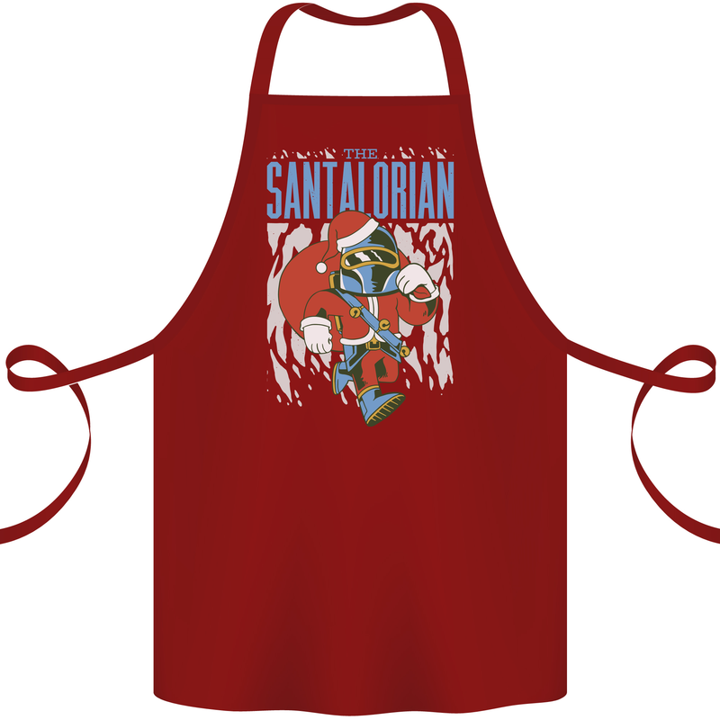 Christmas Parody Santalorian Funny Xmas Cotton Apron 100% Organic Maroon